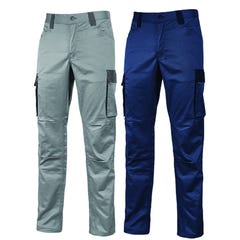 U-Power - Pantalon de travail bleu foncé Stretch et Slim CRAZY - Bleu Foncé - L 6