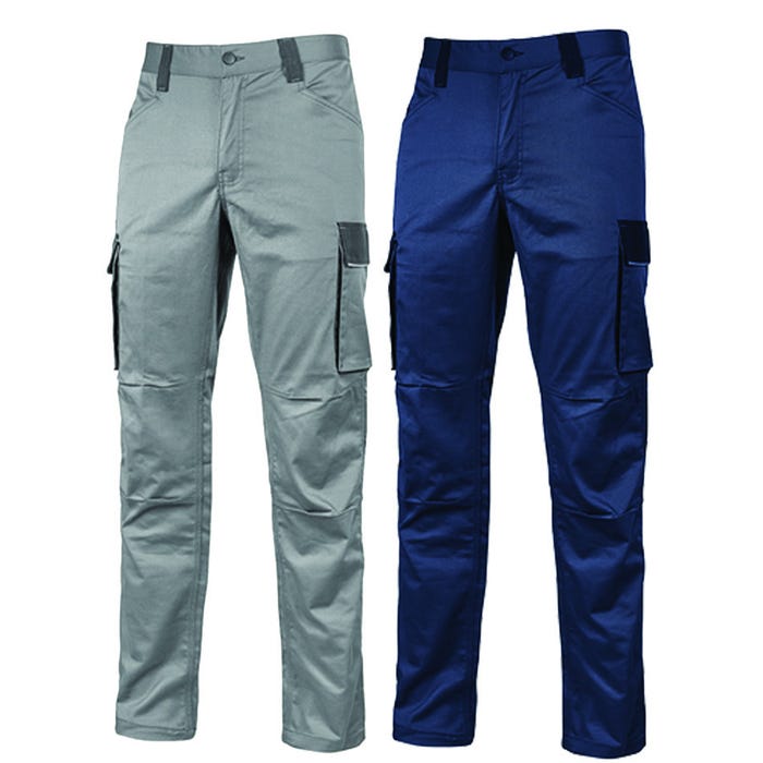 U-Power - Pantalon de travail bleu foncé Stretch et Slim CRAZY - Bleu Foncé - L 6