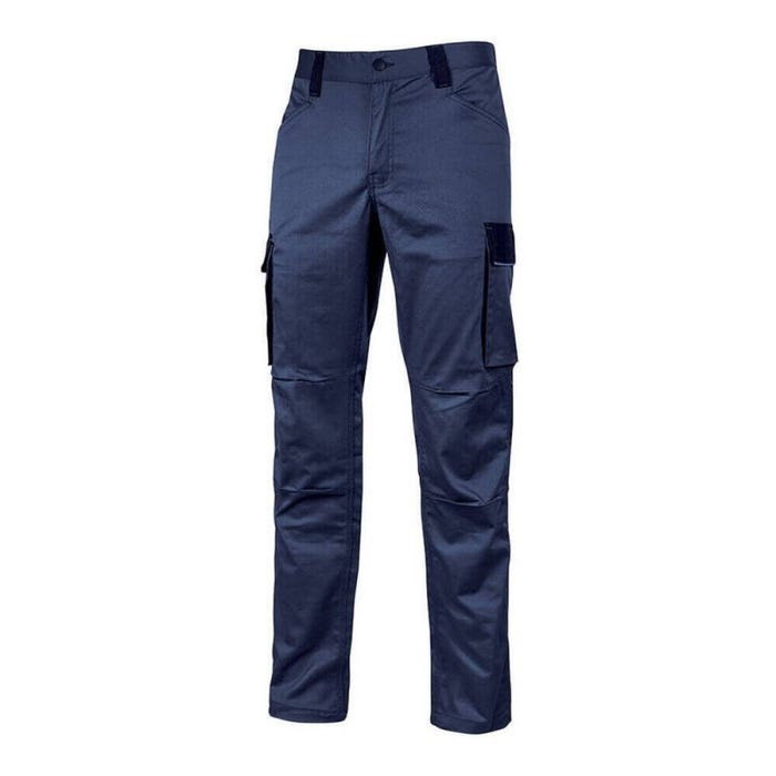 U-Power - Pantalon de travail bleu foncé Stretch et Slim CRAZY - Bleu Foncé - 2XL 5