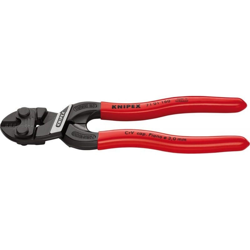 Mini coupe-boulons 160mm m. KPièces -Taille Knipex 0