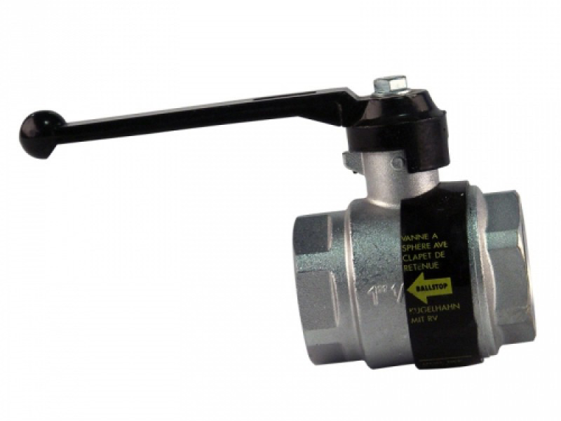 Vannes À Boule À Levier En Ligne Avec Clapet Anti-retour Caleffi 3230 Bsp 1"