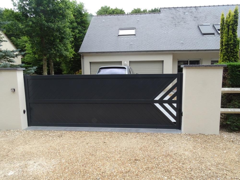 Portail coulissant signature Nao 3 x 1,60m