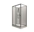 Cabine de douche intégrale complète avec porte coulissante, verre 5 mm, SCHULTE, 120 x 90 cm, paroi latérale à droite, ouverture vers la gauche