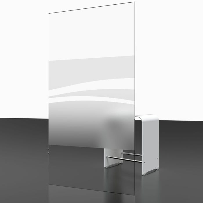 Schulte pare-baignoire rabattable, 80 x 140 cm, verre 5 mm, écran paroi de baignoire mobile 1 volet pivotant, sérigraphie liane, profilé alu nature 4