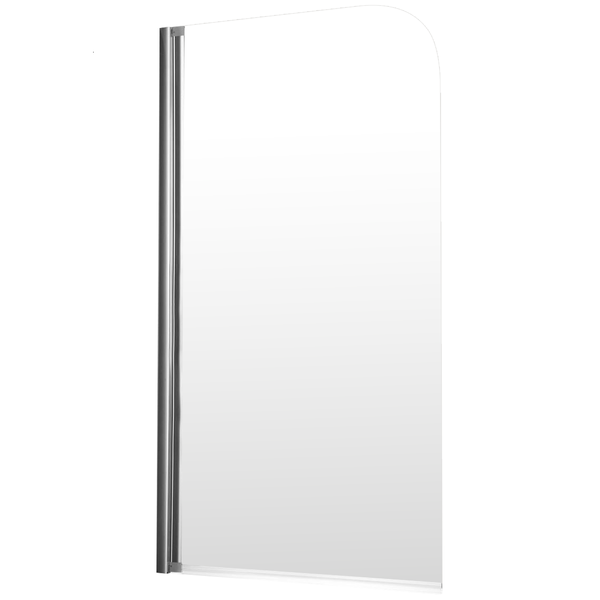 Schulte pare-baignoire rabattable, 80 x 140 cm, verre transparent 5 mm, écran paroi de baignoire pivotant mobile 1 volet, profilé aspect chromé 1