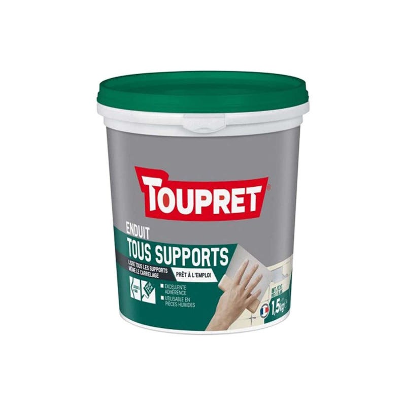 Enduit Multi-supports TOUPRET - 3 en 1 - 1,5Kg - BCUNIP1.5 0