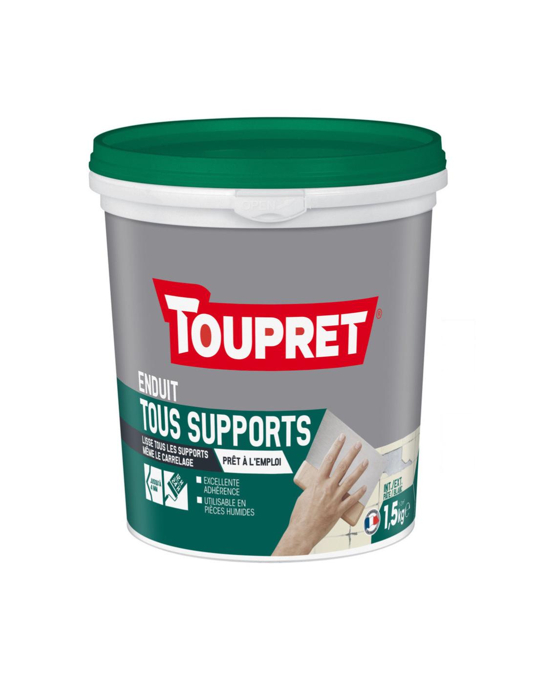 Enduit Multi-supports TOUPRET - 3 en 1 - 1,5Kg - BCUNIP1.5