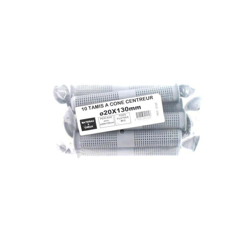 Pack de 10 Tamis à cone centreur BATIFIX - diamètre 20 x 130mm