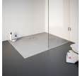 Schulte receveur de douche de plain-pied 80 x 100 cm, résine minérale, rectangulaire, effet pierre gris, bac douche