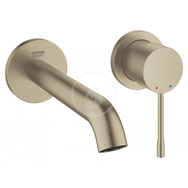 Grohe Essence Mitigeur monocommande 2 trous lavabo Taille M, Nickel brossé (19408EN1)