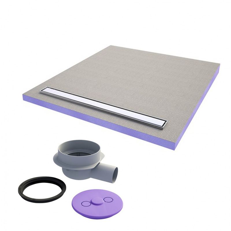 Jackon JACKOBOARD Receveur à carreler Aqua line easy avec barrette 180x90 cm + siphon horizontal (4511207 + 4515478)