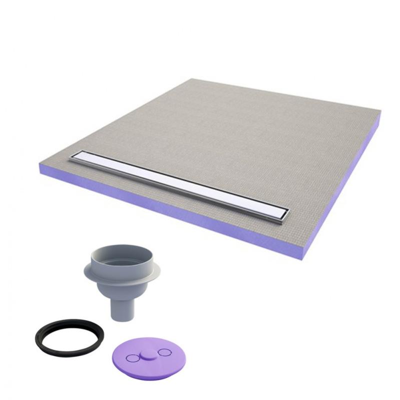Jackon JACKOBOARD Receveur à carreler Aqua line easy avec barrette 180x90 cm + siphon vertical (4511207 + 4515479)