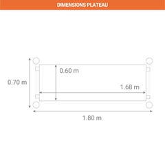 Echafaudage roulant aluminium - Hauteur de travail max 8.00m - TOS618 2