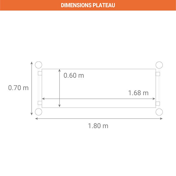 Echafaudage roulant aluminium - Hauteur de travail max 6.00m - TOS418 2