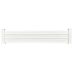 Clôture PVC Persienne 3 lames en kit Dimensions L.2100 mm (poteaux compris) X H.440 mm couleurs Blanc 1