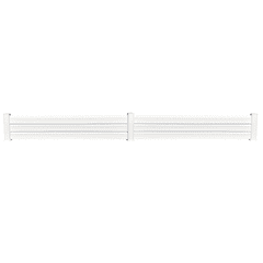 Clôture PVC Persienne 3 lames en kit - 2 éléments Dimensions L.4100 mm (poteaux compris) X H.440 mm couleurs Blanc 1