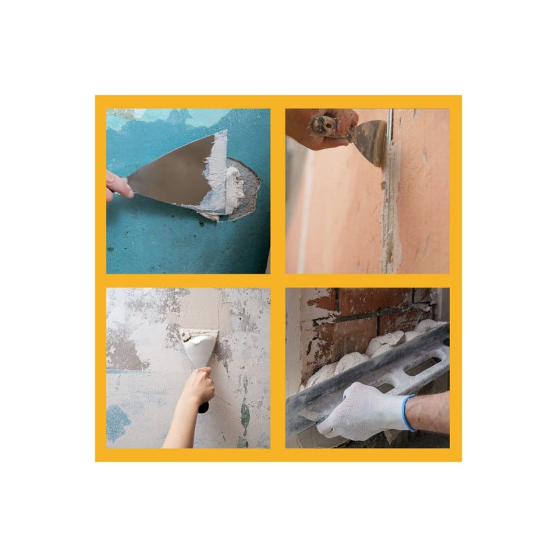 Lot de 3 enduits de garnissage SIKA SikaWall Rebouchage et réparation pour murs et plafonds en pâte - 1,5Kg 3