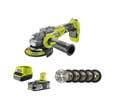 Pack RYOBI Meuleuse d'angle brushless 18V OnePlus R18AG7-0 - 1 Batterie 2.5Ah - 1 Chargeur rapide - kit 6 disque 125 mm