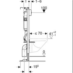 Geberit Duofix Bâti-support autoportant pour WC suspendu, 112 cm, avec réservoir à encastrer Delta 12 cm (457.565.00.2) 3