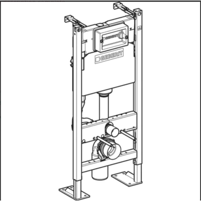 Geberit Duofix Bâti-support autoportant pour WC suspendu, 112 cm, avec réservoir à encastrer Delta 12 cm (457.565.00.2) 1