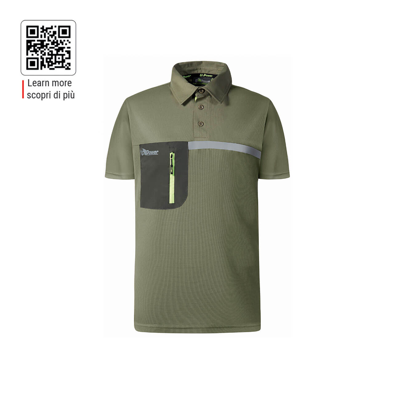 Polo manches courtes LIBRA Burnt Olive | FU249BO - Upower 1