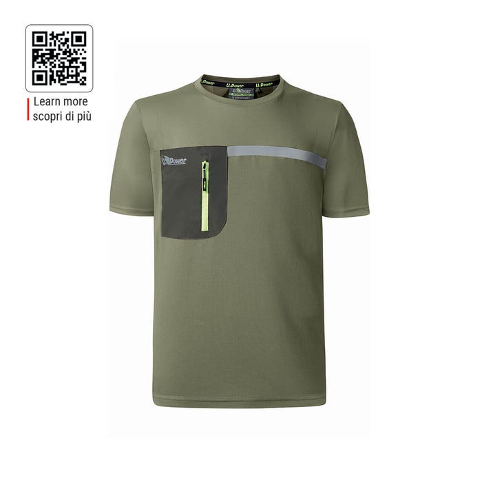 Tee-Shirt de travail CHRISTAL Burnt Olive | FU248BO - Upower 1
