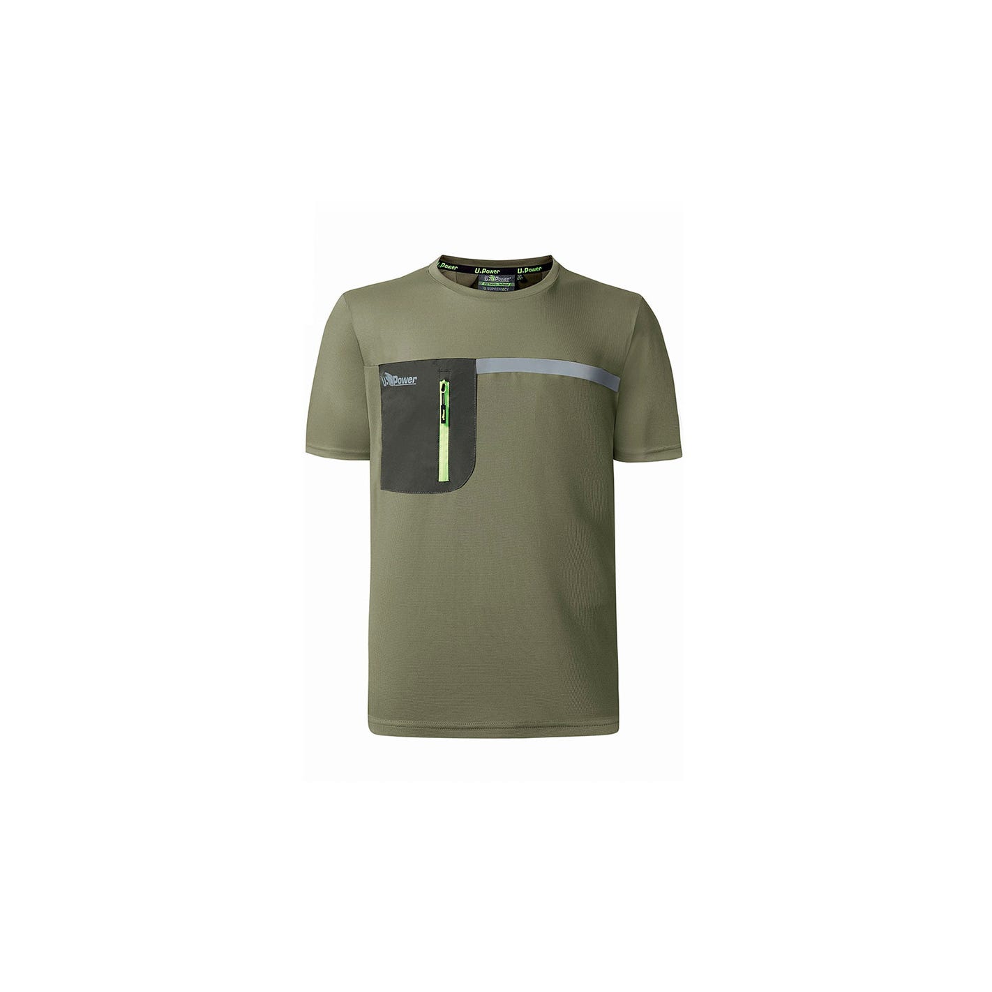 Tee-Shirt de travail CHRISTAL Burnt Olive | FU248BO - Upower 0