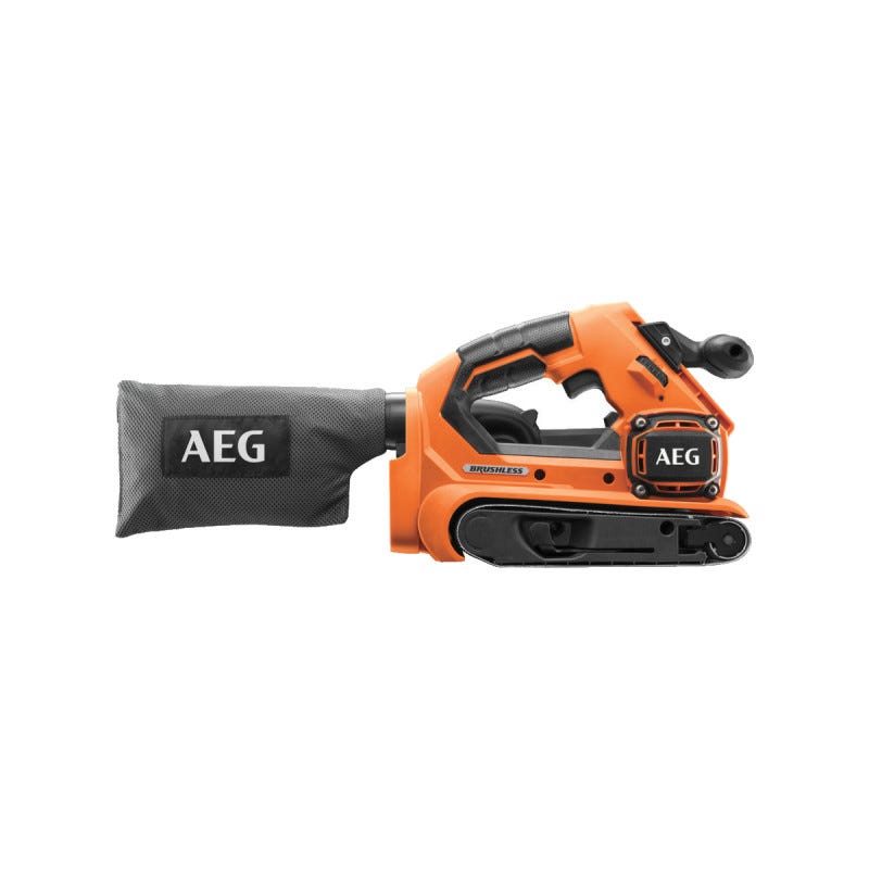 Pack AEG 18V - Ponceuse à bande Brushless 75mm - Batterie 4.0 Ah - Chargeur 2