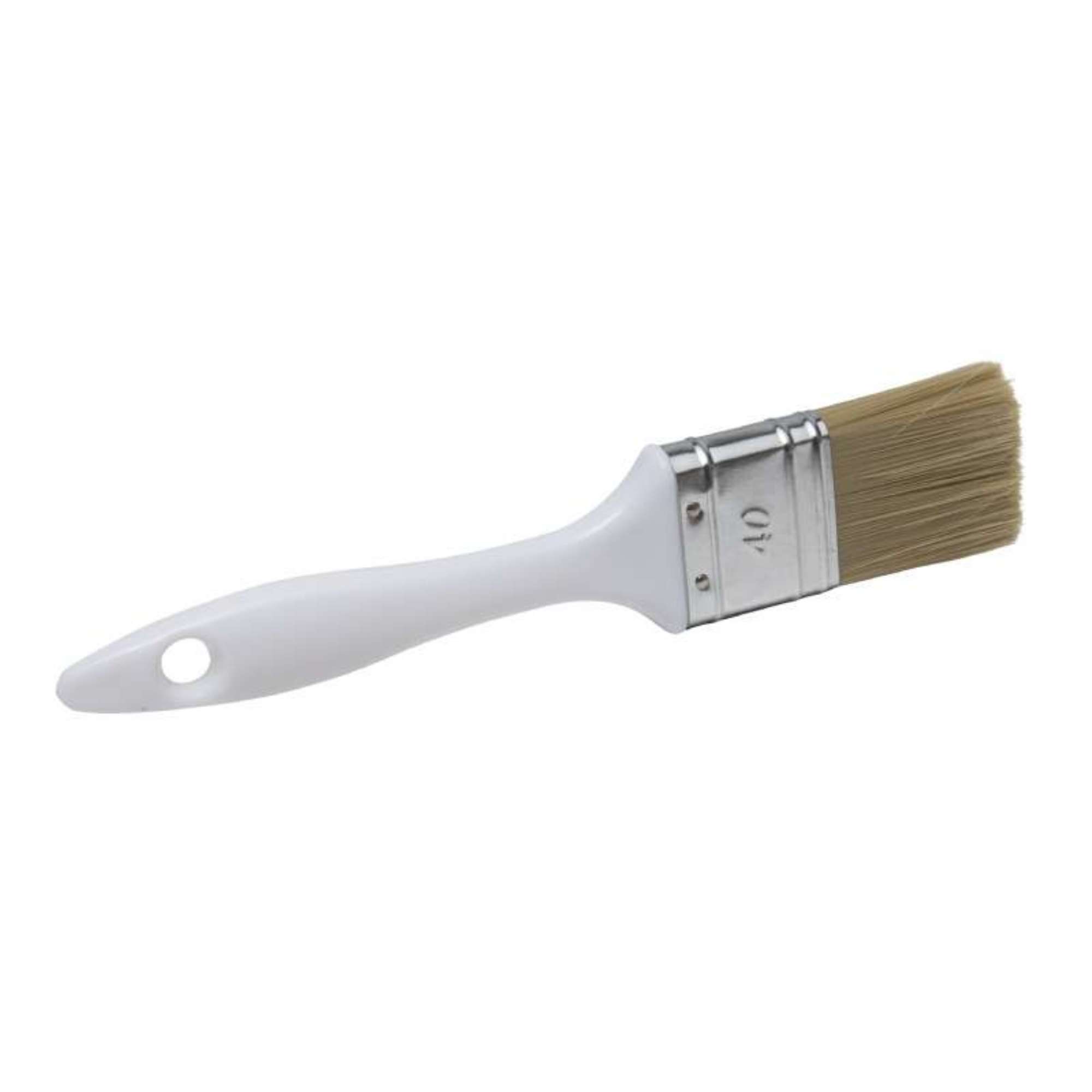 Pinceau plat manche en ABS blanc Savy 40mm