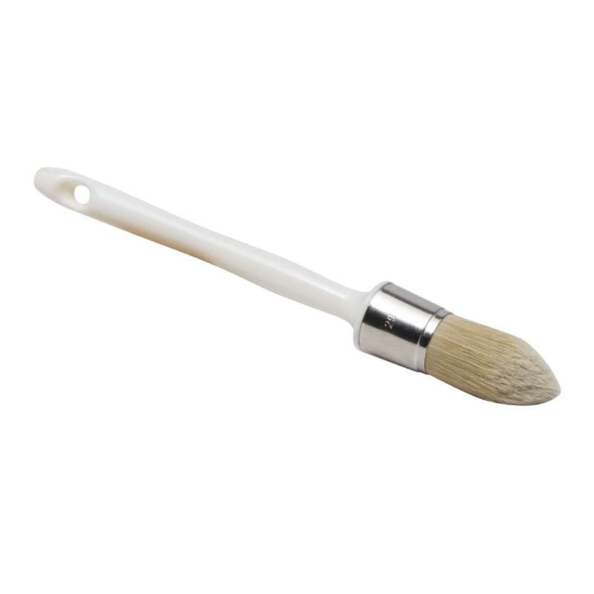 Pinceau rond manche en ABS blanc Savy 29mm