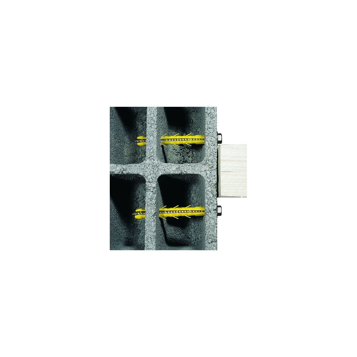 Cheville à expansion jaune - Ø 12 mm - Boîte de 25 pièces - ING Fixation 1
