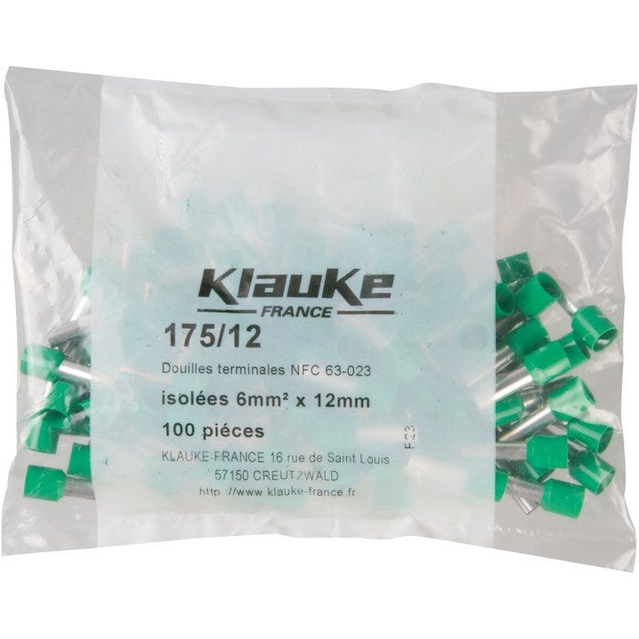 Embout de câblage pré-isolé NFC - Vert - Klauke 1