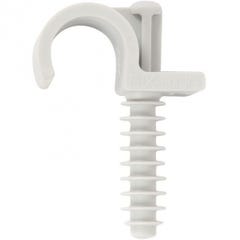 Collier cheville plastique blanc simple - Tube Ø 22 mm - Vendu par 100 - Fix-Ring - ING Fixation