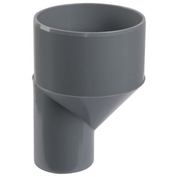 Raccord PVC gris excentré réduit - Mâle / femelle Ø 100 - 50 mm - Girpi 0