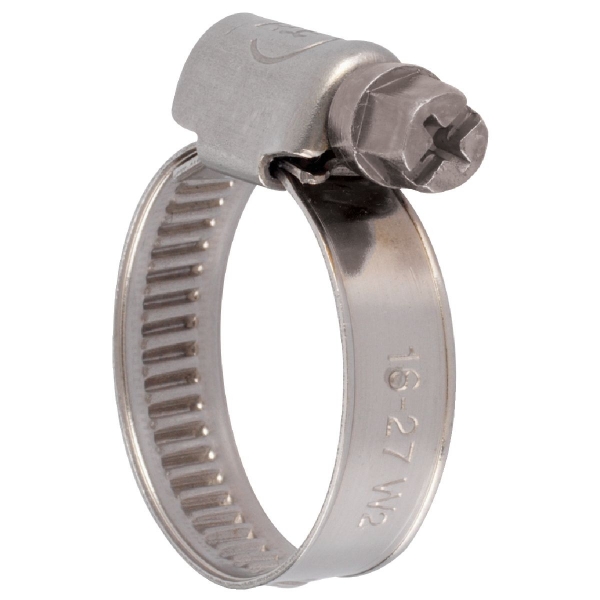 Collier bande non perforée W2 inox /acier zingué - 9 mm - Serrage 20 - 32 mm - Boîte de 50 pièces - Ace