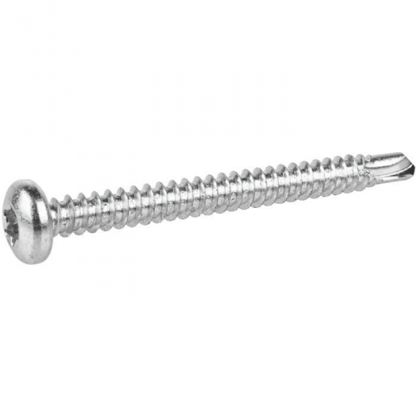 Vis Tôle Tête Cylindrique Bombé T15 - Ø 3,9 Mm - 22 Mm - Zingué Blanc - Boîte De 500 Pièces - Viswood