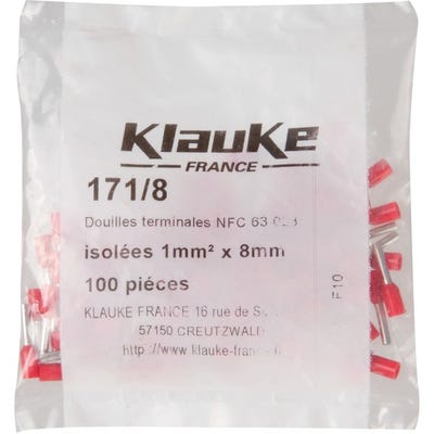 Embout de câblage pré-isolé NFC - Rouge - Klauke 1