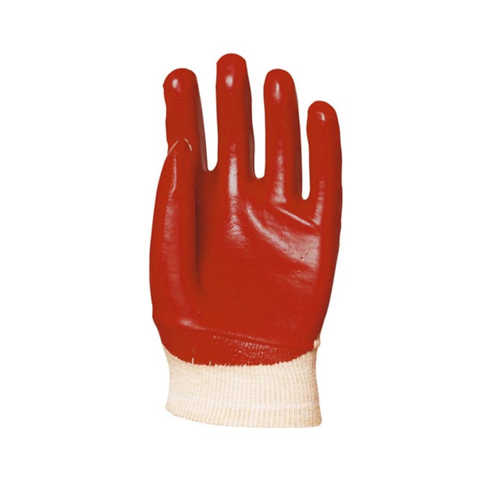 Gants PVC rouge dos aéré, standard - COVERGUARD - Taille L-9 1