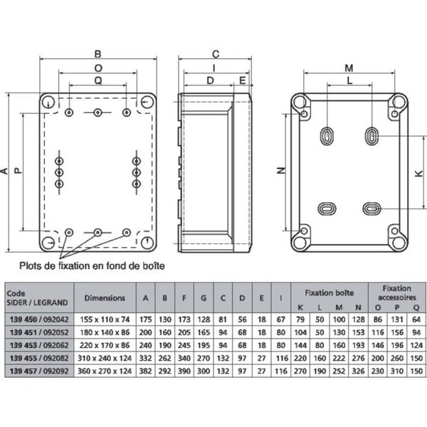 Boîte de dérivation PLEXO rectangulaire gris 220 x 170 x 86mm - LEGRAND - 092062 1