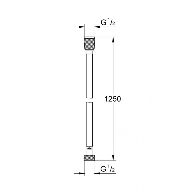 Grohe Silverflex Flexible de douche 1250 mm (28362A00) 1