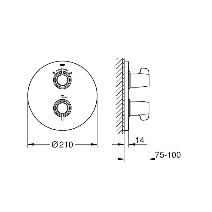 Grohe GROTHERM SPECIAL NEW - Façade pour mitigeur thermostatique (29095000) 2