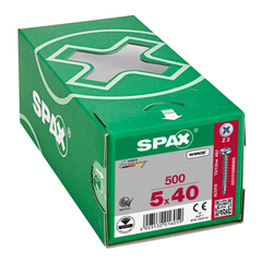 Vis bois aggloméré tête ronde Pozidrive WIROX 5X40 boîte de 500 - SPAX - 231010500405 2
