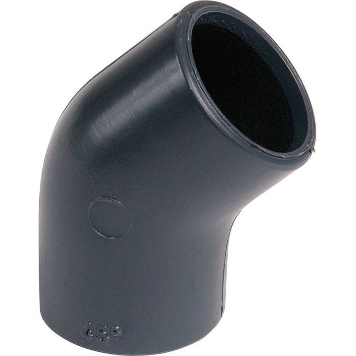 Raccord PVC pression noir coudé 45° - Ø 32 mm - Girpi 0