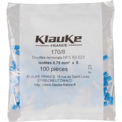 Embout de câblage pré-isolé NFC - Bleu - Klauke 1