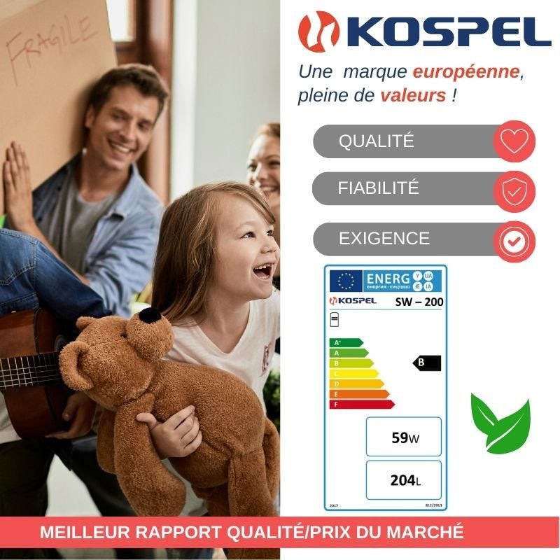 Ballon préparateur d'eau chaude sanitaire émaillé Kospel - 1 échangeur - 200L 4
