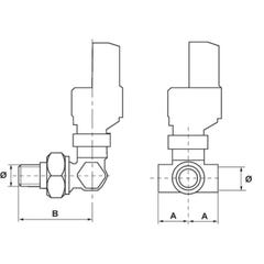 Robinet de radiateur tri-axe thermostatique - F 3/4' - Senso - Comap 1