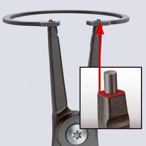 Knipex 49 11 A1 - Alicate de precisión recto para arandelas exteriores , para arandelas de 10 a 25 mm 2