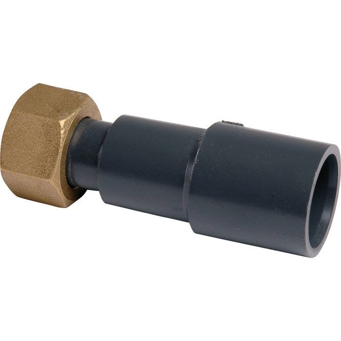 Raccord union PVC pression noir droit - F 1'1/2 - Femelle Ø 50 mm - Girpi 0