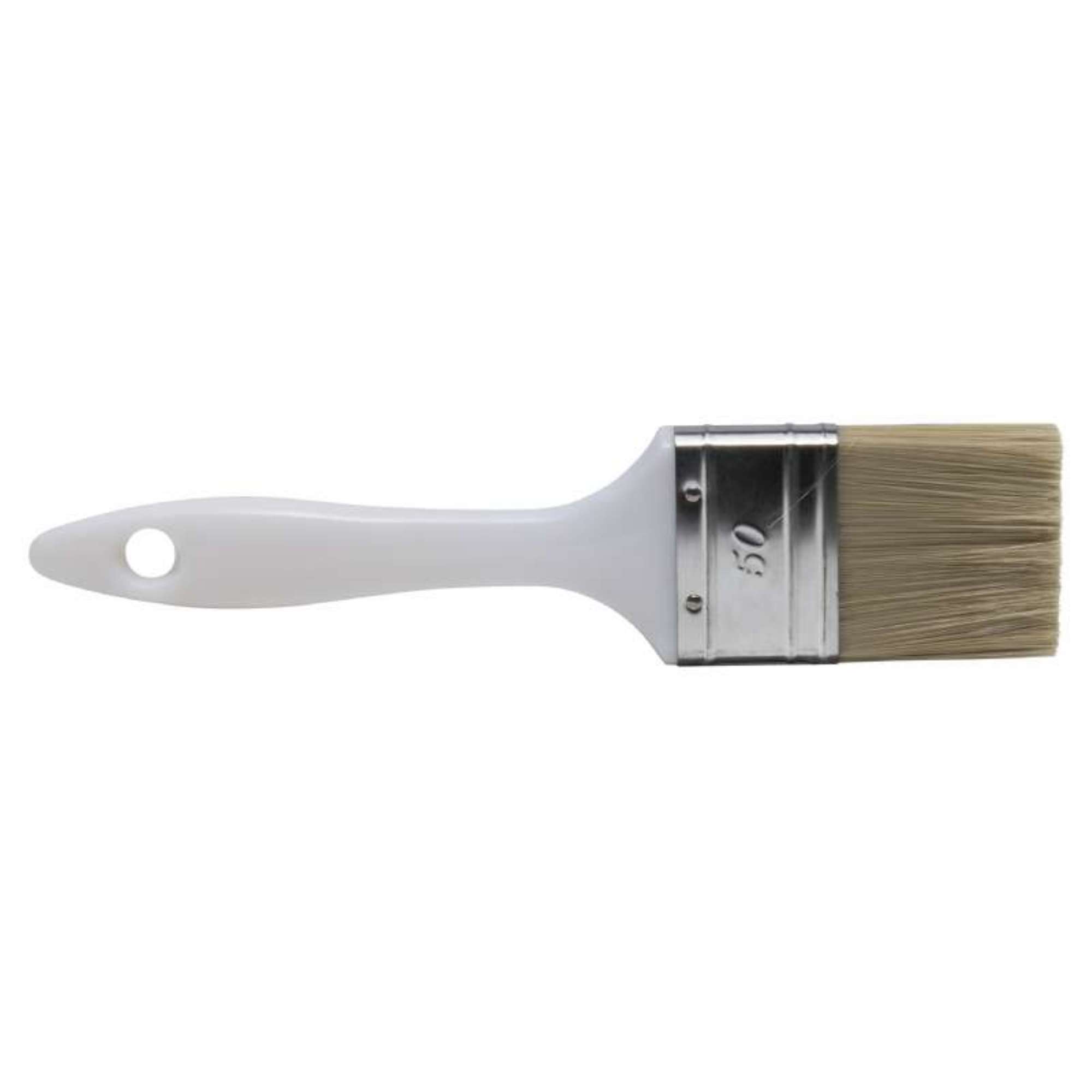 Pinceau plat manche en ABS blanc Savy 50mm