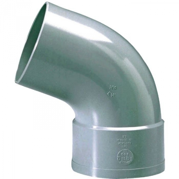 Raccord PVC gris coudé 67°30 - Ø 50 mm - Simple emboîture - Girpi